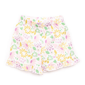 Basic Kız Be Happy Baskılı Tshirt-Şort Kız Bebek