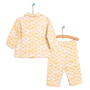 Basic Kız Bebek Gömlek Yaka Pijama Takımı