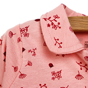 Basic Kız Bebek Gömlek Yakalı Pijama Takımı