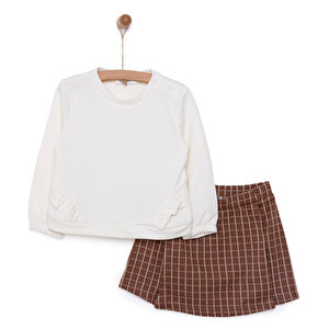 HelloBaby Basic Kız Bluz-Ete, Ekru, 9 Ay