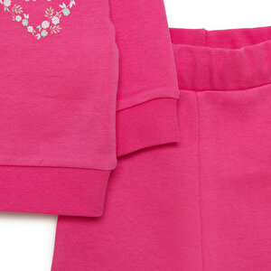 Basic Kız Çiçek Baskılı Eşofman Takımı Kız Bebek