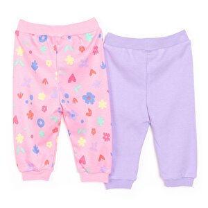 Basic Kız Çiçek Desenli 2li Patiksiz Alt Kız Bebek