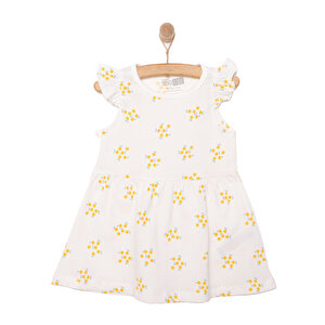 HelloBaby Basic Kız Çiçek De, Ekru, 9 Ay