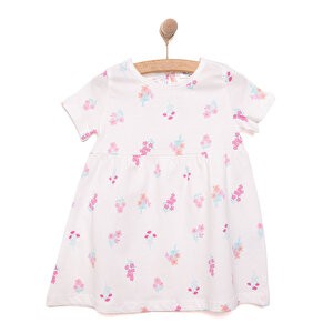 HelloBaby Basic Kız Çiçek De, Ekru, 9 Ay