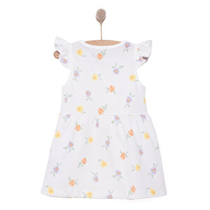 Basic Kız Çiçek Desenli Elbise Kız Bebek Basic Kız Çiçek Desenli Elbise Kız Bebek