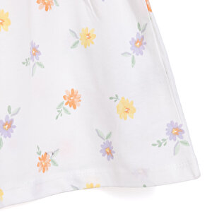 Basic Kız Çiçek Desenli Elbise Kız Bebek Basic Kız Çiçek Desenli Elbise Kız Bebek