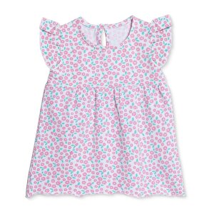 HelloBaby Basic Kısa Tulum, Beyaz, 6 Ay