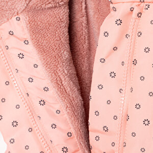 Basic Kız Çiçek Metraj Baskılı Mont Kız Bebek