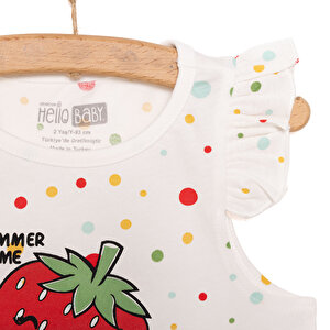 Basic Kız Çilek Baskılı Atlet-Şort Kız Bebek