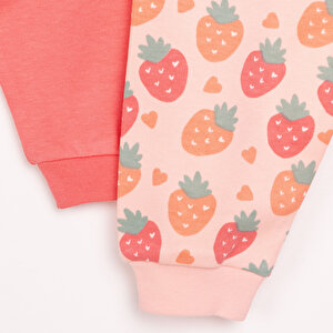 Basic Kız Çilek Desenli 2li Patiksiz Alt Kız Bebek