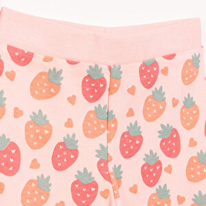 Basic Kız Çilek Desenli 2li Patiksiz Alt Kız Bebek