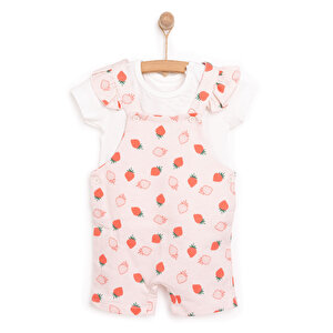 HelloBaby Basic Kız Çilek D, Somon, 6 Ay
