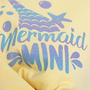 HelloBaby Basic Kız Deniz Kızı Baskılı T-Shirt Kız Bebek