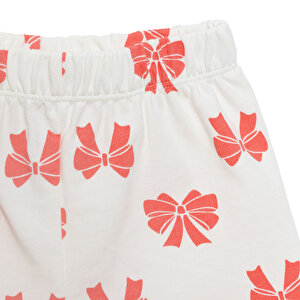 Basic Kız Fiyonk Baskılı Atlet-Şort Kız Bebek
