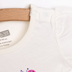 Basic Kız Flamingo Baskılı T-Shirt Kız Bebek Basic Kız Flamingo Baskılı T-Shirt Kız Bebek