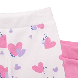 Basic Kız Kalp Desenli 2li Patiksiz Alt Kız Bebek