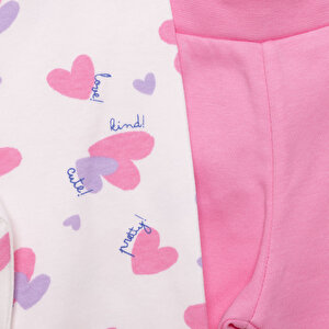 Basic Kız Kalp Desenli 2li Patiksiz Alt Kız Bebek