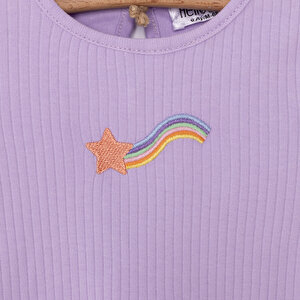 Kız Bebek Bluz Tayt Set Kaşkorse Düğmeli Bisiklet Yaka Uzun Kol