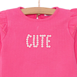 Kız Bebek Bluz Tayt Set Kaşkorse Düğmeli Bisiklet Yaka Uzun Kol Kız Bebek Bluz Tayt Set Kaşkorse Düğmeli Bisiklet Yaka Uzun Kol