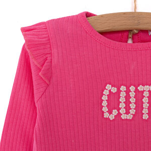 Kız Bebek Bluz Tayt Set Kaşkorse Düğmeli Bisiklet Yaka Uzun Kol Kız Bebek Bluz Tayt Set Kaşkorse Düğmeli Bisiklet Yaka Uzun Kol