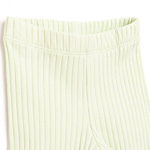 Kız Bebek Bluz Tayt Set Kaşkorse Düğmeli Bisiklet Yaka Uzun Kol