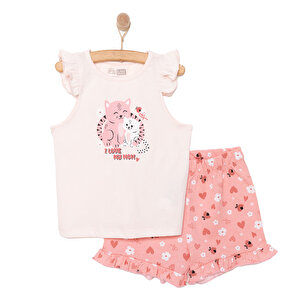 HelloBaby Basic Kız Kedi Ba, Somon, 6 Ay
