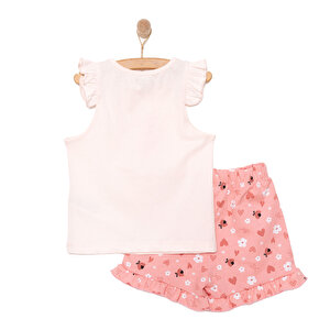 Basic Kız Kedi Baskılı Atlet-Şort Kız Bebek