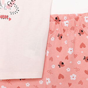 Basic Kız Kedi Baskılı Atlet-Şort Kız Bebek