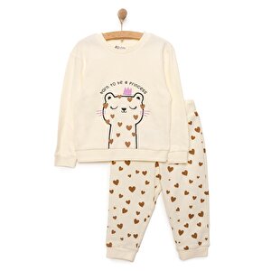 HelloBaby Basic Kız Kedi Bas, Ekru, 6 Ay