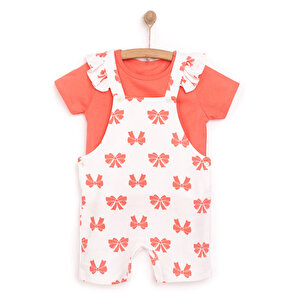 HelloBaby Basic Şort Salopet, Ekru, 6 Ay