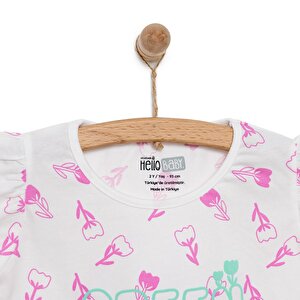 Basic Kız Lale Desenli T-Shirt Kız Bebek Basic Kız Lale Desenli T-Shirt Kız Bebek