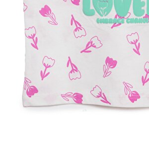 Basic Kız Lale Desenli T-Shirt Kız Bebek Basic Kız Lale Desenli T-Shirt Kız Bebek