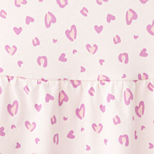 Basic Kız Leopar Desenli Elbise Kız Bebek