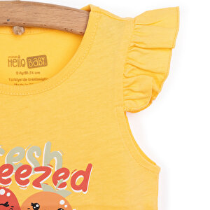 Basic Kız Meyve Baskılı Atlet T-shirt Kız Bebek Basic Kız Meyve Baskılı Atlet T-shirt Kız Bebek