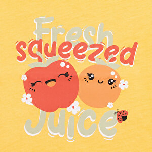 Basic Kız Meyve Baskılı Atlet T-shirt Kız Bebek Basic Kız Meyve Baskılı Atlet T-shirt Kız Bebek