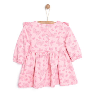 Basic Kız Örme Önü Fırfırlı Elbise Kız Bebek