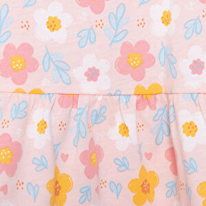 Basic Kız Papatya Desenli Elbise Kız Bebek Basic Kız Papatya Desenli Elbise Kız Bebek