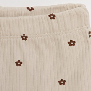 Basic Kız Papatya Desenli  İspanyol Paça Kaşkorse Tayt Kız Bebek