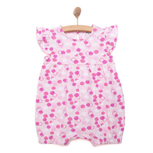 HelloBaby Basic Kısa Tulum, Pembe, 6 Ay