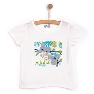 Basic Koala Baskılı Tshirt Kız Bebek Basic Koala Baskılı Tshirt Kız Bebek