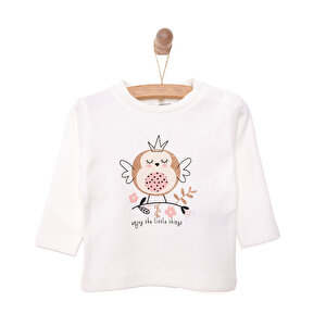 HelloBaby Basic Uzun Kol Tsh, Ekru, 6 Ay