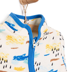 Erkek Bebek Polar Hırka Metraj Baskılı Fermuarlı Hakim Yaka Uzun Kol Erkek Bebek Polar Hırka Metraj Baskılı Fermuarlı Hakim Yaka Uzun Kol