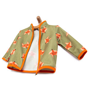 Basic Metraj Baskılı Polar Hırka Erkek Bebek