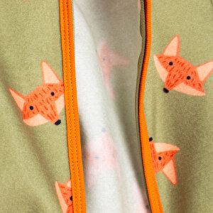 Basic Metraj Baskılı Polar Hırka Erkek Bebek