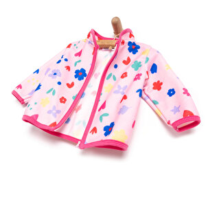 Basic Metraj Baskılı Polar Hırka Kız Bebek