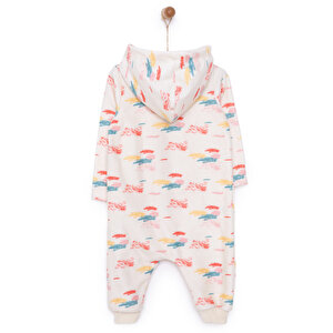 Basic Metraj Baskılı Polar Patiksiz Tulum Kız Bebek