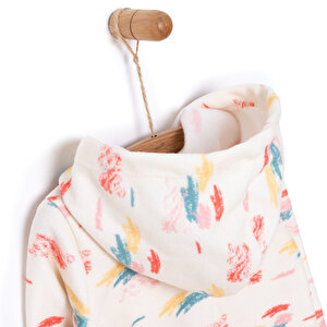 Basic Metraj Baskılı Polar Patiksiz Tulum Kız Bebek