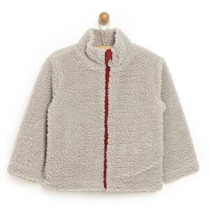 Luess Basic Polar Hırka, Açık Gri, 1 Yaş