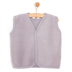 HelloBaby Basic Polar Yelek, Gri, 6 Ay