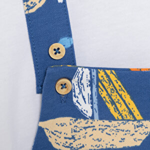 Basic Şort Salopet-Tshirt